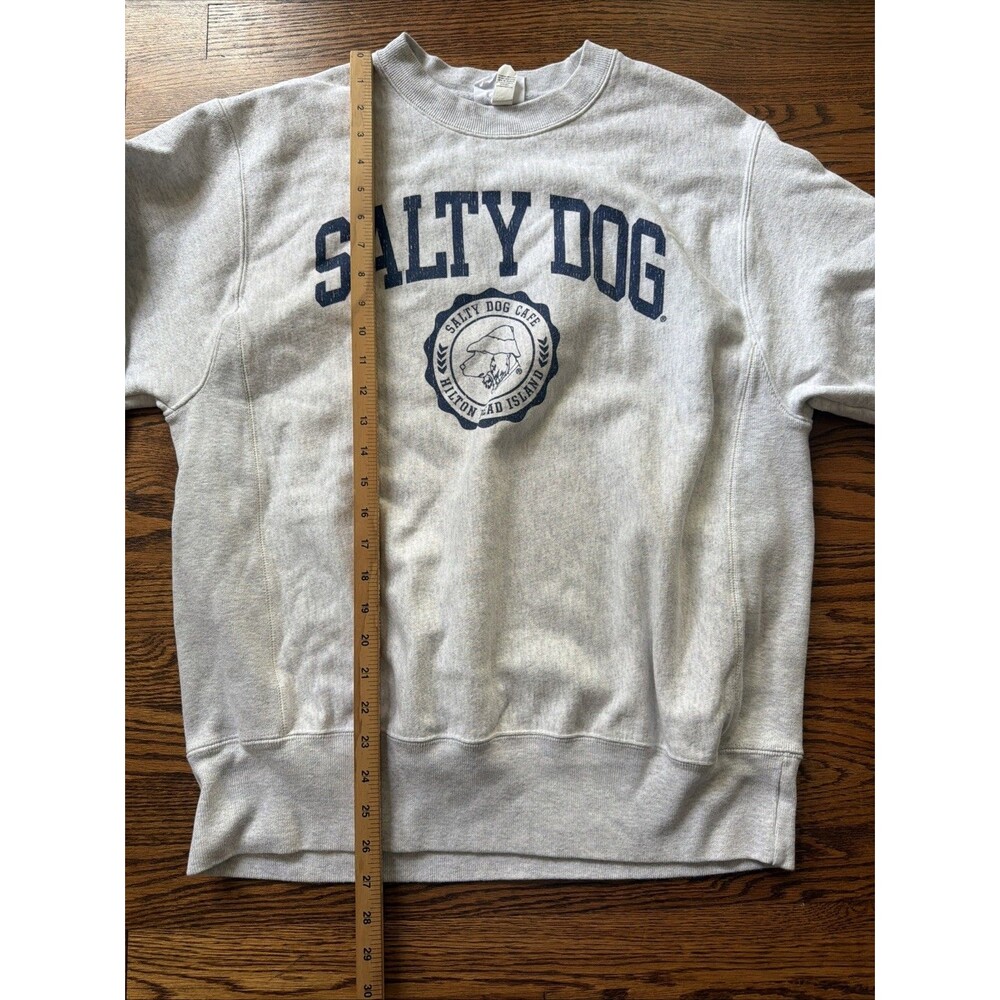 Salty Dog Cafe Hilton Head Men's Medium Champion Reverse Weave Gray Sweatshirt - Picture 6 of 8